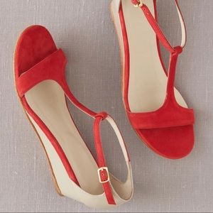 Boden T-Bar Demi Wedges
